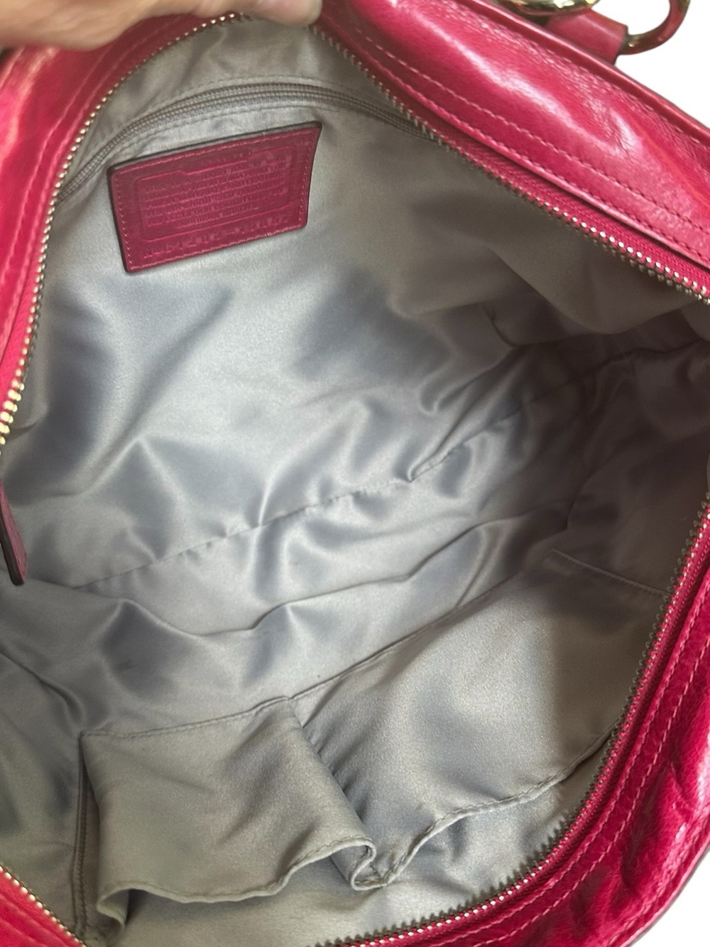 Coach Madison Maggie 19857 Fuchsia Pink Quilted Leather Tote Y2K - Picture 7 of 17